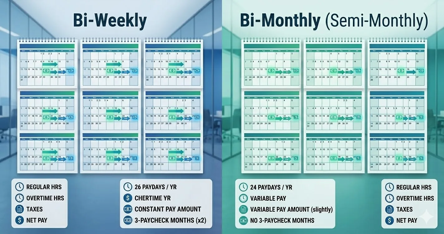 Bi-Monthly vs Bi-Weekly